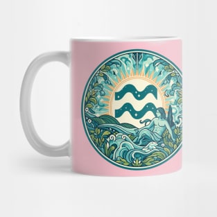 "Cosmic Uprising: Aquarius Euphoria"- Zodiac Horoscope Star Signs Mug